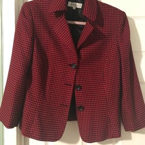 Black and red blazer
